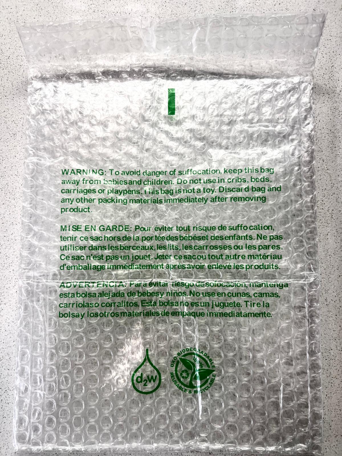 Resealable Bag with suffocation Warning
