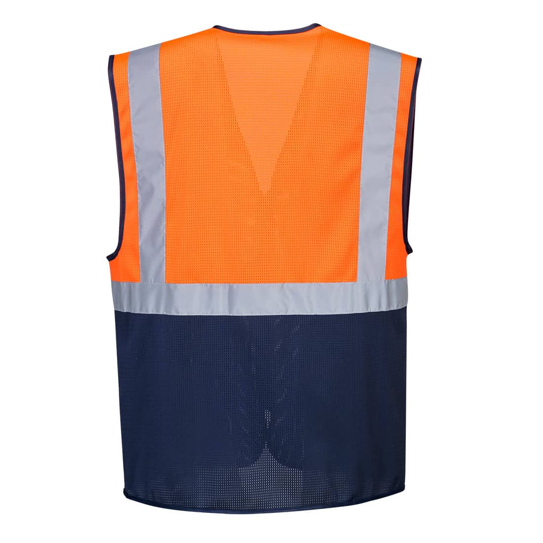 Hi-Vis Contrast Executive Vest Orange/Grey - Image 2